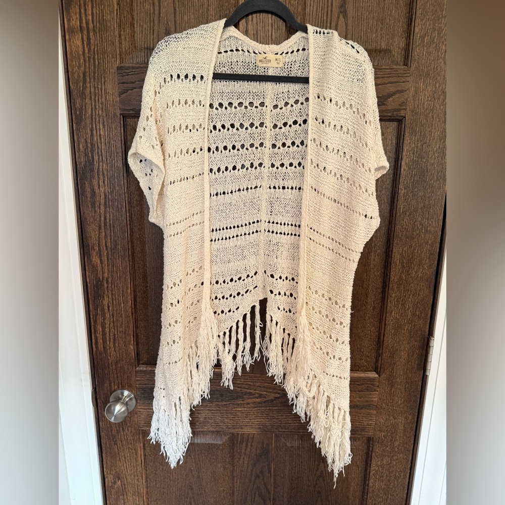 Hollister Off-White Knit Cardigan